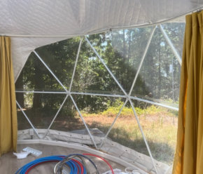 glamping tent interior